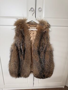 MICHAEL Michael Kors Brown Fur Vest